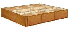 14H Oak 6 Drawer Pedestal