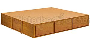 14H Oak 6 Drawer Pedestal